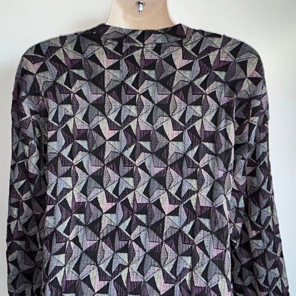 Jhane Barnes Coogi Style Bill Cosby Sweater Wool Blend Geo Print Mens Sz XL ~EUC - Picture 4 of 9